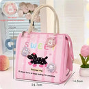 Axyaa Kawaii Thermal Lunch Bag- Cute Portable Bento Pouch for Women, Girls, Kids