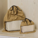 Axyaa Luxury Velvet Drawstring Storage Bag: Transparent Breathable Moisture-proof Organizer