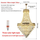 Axyaa Luxury Crystal Chandelier for Home Decor and Hotel Staircase