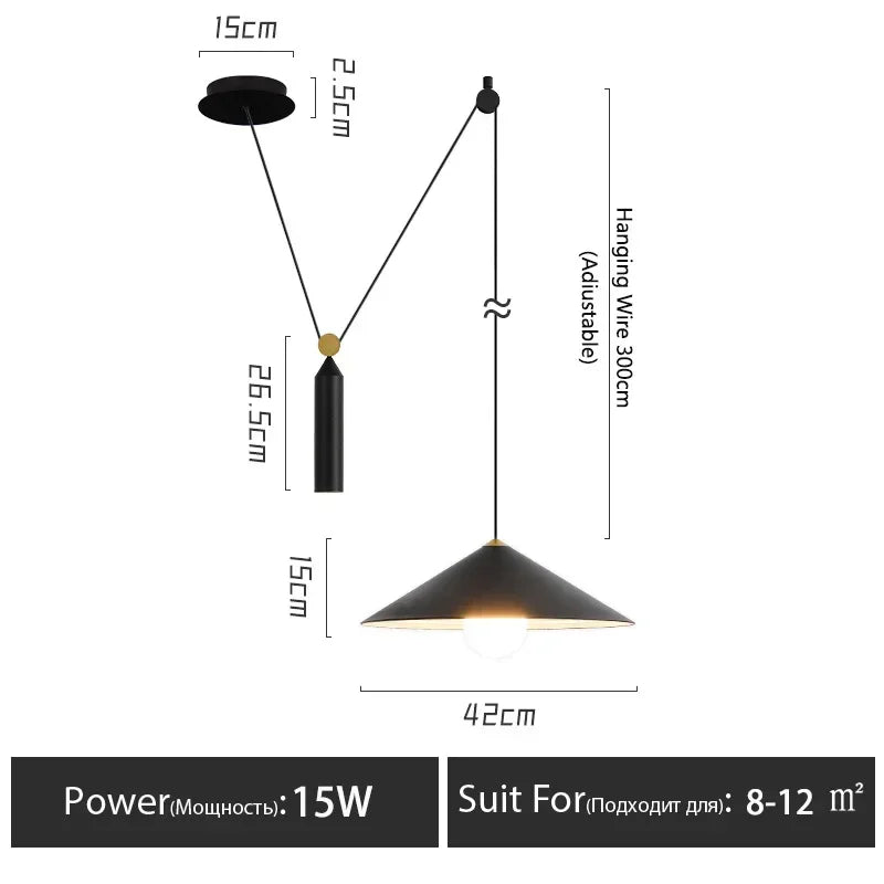Axyaa Nordic Restaurant Single Pendant Light - Designer LED Dining Table Minimalist Lighting