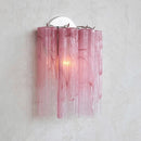 Axyaa Pink Glass Chandelier: Elegant Murano Pendant Lamp for Home Decor