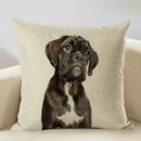 Axyaa Nordic Dog Decorative Cushion Cover 45x45cm, Linen Sofa Pillow Cover