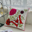 Axyaa Ethnic Floral Embroidered Pillowcase - Cotton Throw Cushion Cover