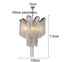 Axyaa Tassel Pendant Aluminum Chain Chandelier for Living Room Kitchen