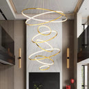 Axyaa Nordic Home Decoration Stair Chandelier Living Room Bedroom Dining Room Pendant Lights Ceiling Light Indoor Lighting