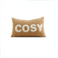 Axyaa Boho Embroidered Plush Faux Wool Pillow Covers Luxe Decor Cushion Cover