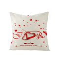 Valentine's Day Love Heart Cushion Cover 45x45cm by Axyaa