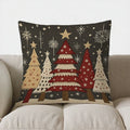 Axyaa Let It Snow Christmas Starry Tree Throw Pillow Cover