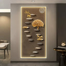 Axyaa Deluxe Entryway Wall Lamp with Hanging Artwork - Modern Luxury Accent Lighting