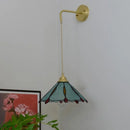 Axyaa Glass Brass LED Wall Sconce Vintage Vanity Light Fixture