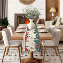 Festive Watercolor Table Runner by Axyaa: Christmas Kitchen Decor & Wedding Party Essential