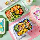 Axyaa Kids Bento Lunch Box with Sauce Container, Microwave Safe, Leakproof