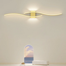 Axyaa Double Curve LED Wall Lamp Remote Control Light - Black Gold Sconces