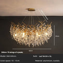 Axyaa Crystal LED Pendant Lights Gold Branch Chandelier Fixture