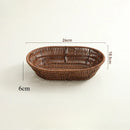 Axyaa Imitation Rattan Tray Snacks Storage Basket Fruit Tray Kitchen Organizer