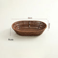 Axyaa Rattan Snacks Tray for Home Kitchen Storage and Serving