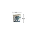 Axyaa Hand-painted Ceramic Coffee Mug, Wide Mouth Tea Cup, 200ML