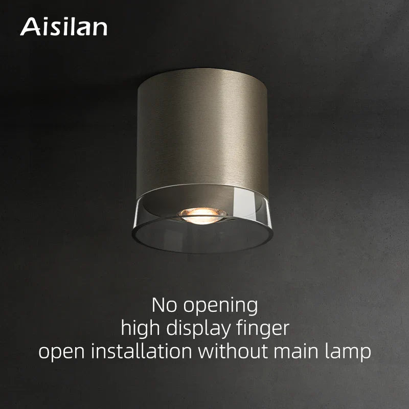 Axyaa 7W LED Surface Mounted Downlight - High CRI 97 - Nickel Color