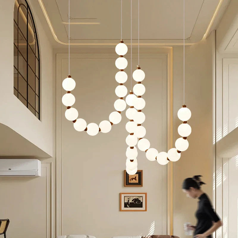 Axyaa Nordic Style Ceiling Lamps for Living Room, Staircase, Hanging, and Ceiling-mounted Spaces