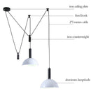 Axyaa Nordic Pulley Liftable LED Pendant Light for Dining Room and Kitchen Decor