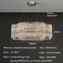 Axyaa Crystal Chandelier - Elegant Light Luxury Style for Living Room, Hall, Restaurant