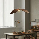 Axyaa Retro Japanese Walnut Chandelier Dining Table Light Fixture