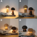 Axyaa Mushroom LED Night Light: Touch Switch Wooden Bedside Lamp for Children's Room