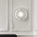 Axyaa Retro Round Milk White Glass Bedside Wall Lamp