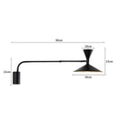 Axyaa Minimalist Iron LED Wall Lamp Rotatable Reading Light Home Decor Lighting
