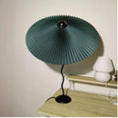 Axyaa Retro Pleated Umbrella Table Lamp Swing Iron Art for Master Bedroom