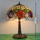 Axyaa Dragonfly Tiffany Glass Table Lamp - LED Retro Desk Light for Home Decor