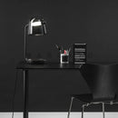 Axyaa Smoke Gray Glass Table Lamp LED Modern Decorative Desk Lamp