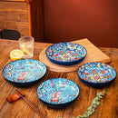 Axyaa Bohemian Ceramic Plate: Creative Western Food Fruit Plate, Oven Microwave Safe