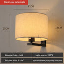 Axyaa Chinese Style Cloth Cover Wall Light for Bedroom Living Room Staircase
