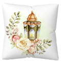 Ramadan Mubarak Pillowcase by Axyaa: Fasting Lamp & Crescent Moon Design