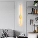 Axyaa Rotatable Copper Long Strip LED Wall Lamp for Living Room Bedroom Luxe Lighting.