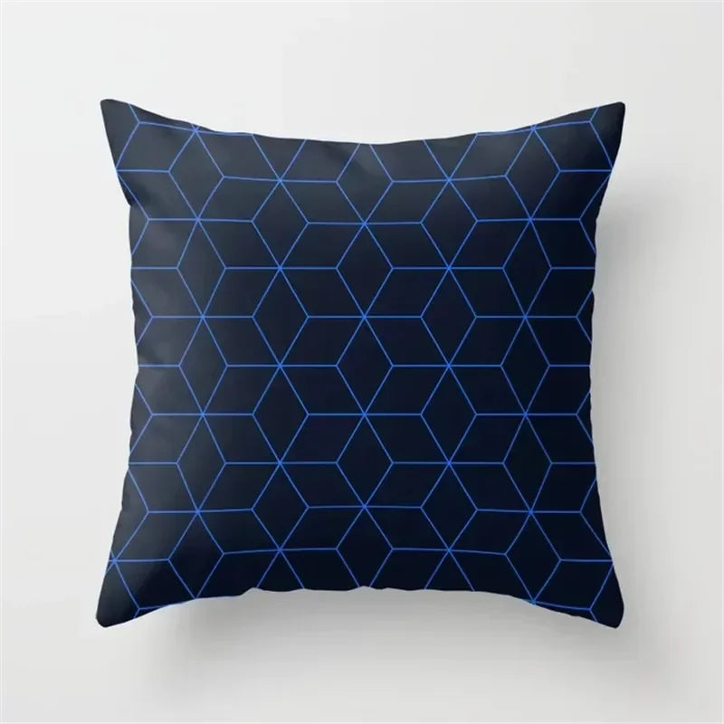 Axyaa Geometric Print Cushion Pillowcase 45x45cm for Home Decor