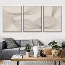 Beige Line Minimalist Canvas Painting Bohemia Abstract Posters by Axyaa