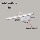 Axyaa Modern Metal Wall Lamp with Foldable Mirror Sconce Light for Bedroom