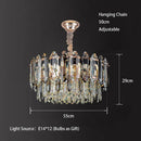 Luxury Clear Gray Crystal Ceiling Pendant Lamp by Axyaa