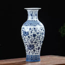 Axyaa Blue & White Ceramic Vase: Elegant Jingdezhen Porcelain Ornaments