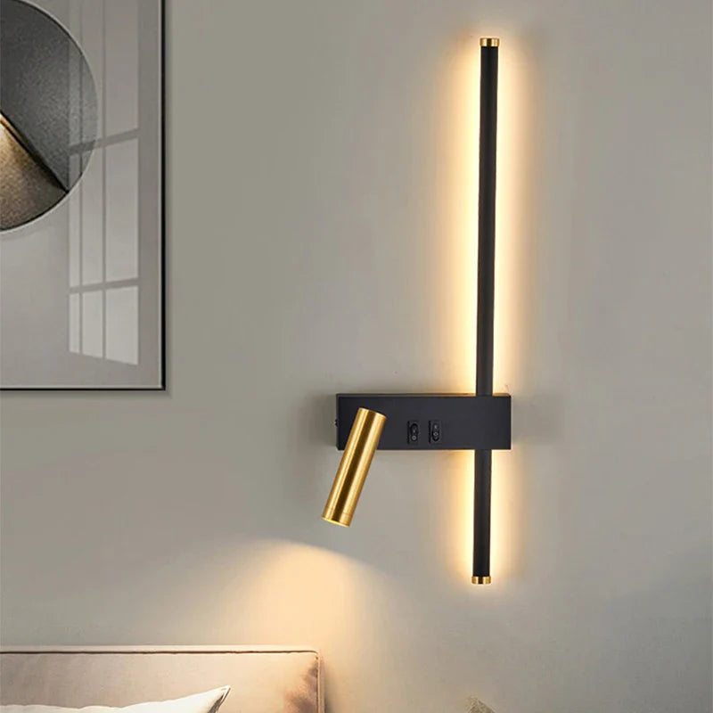 Axya LED Bedside Wall Lamp with Spotlights for Bedroom and Living Room