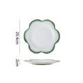 Axyaa Flower Shape Ceramic Plate for Desserts, Cakes, Pasta, Sushi - Molecular Cuisine Tableware