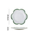 Axyaa Flower Shape Ceramic Plate for Desserts, Cakes, Pasta, Sushi - Molecular Cuisine Tableware