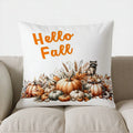 Axyaa Halloween Bats & Pumpkins Pattern Cushion Cover for Sofa, Bedroom, Car