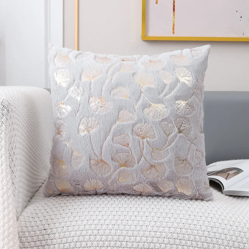 Axyaa Soft Fluffy Geometric Pattern Cushion Cover 45x45cm Home Décor Sofa Living Room