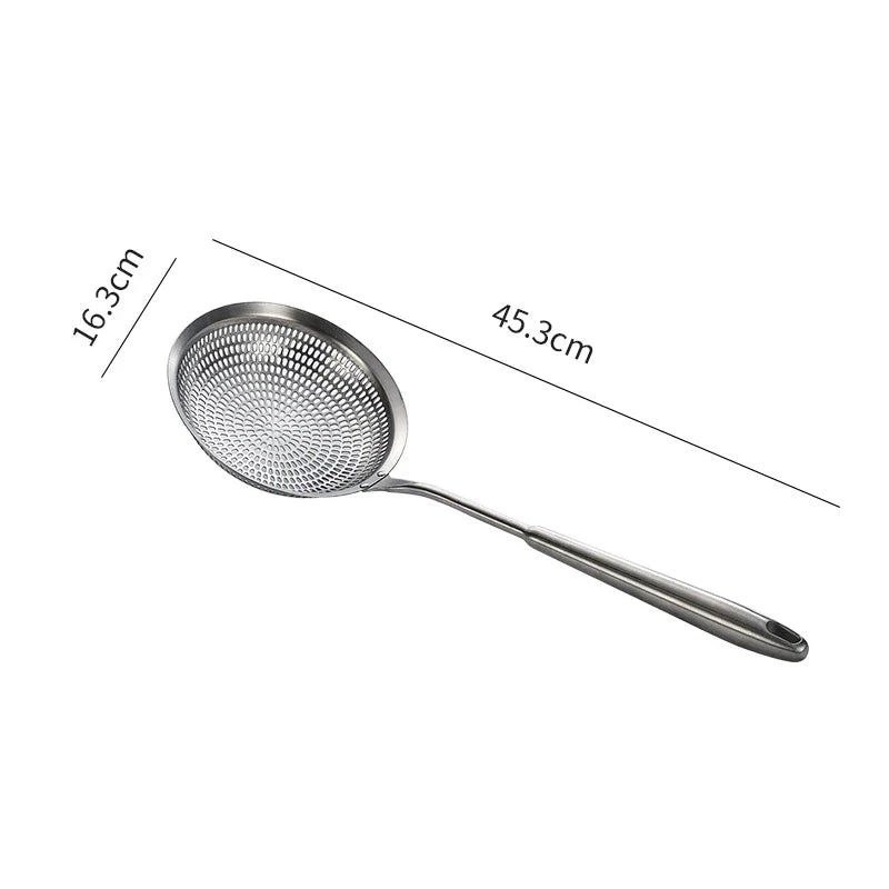 Axyaa Stainless Steel Large Colander Skimmer French Fries Strainer Kitchen Utensil