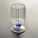 Axyaa Nordic Ripple Style Beaded Stem Wine Glasses Goblet Vintage Drinking Glass Cup