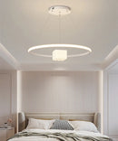 Axyaa LED Chandelier for Living Room Kitchen Indoor Lighting - Modern White Lustres Chandeliers