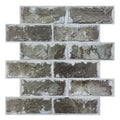Axyaa 3D Brick Wall Tiles, Adhesive Kitchen Backsplash Stickers - Pack of 10